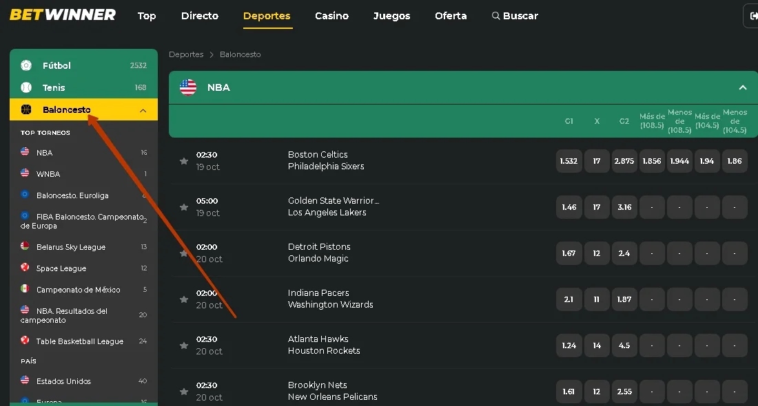 Baloncesto Betwinner