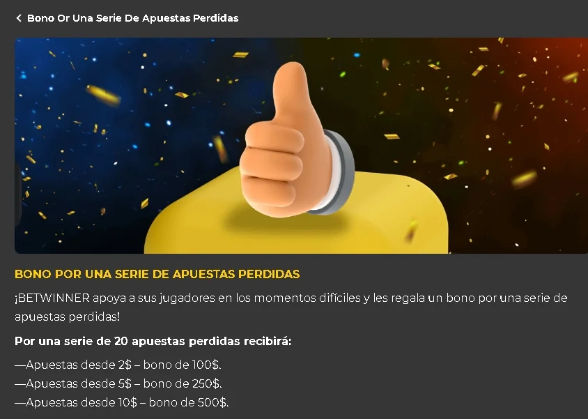 BetWinner acciones