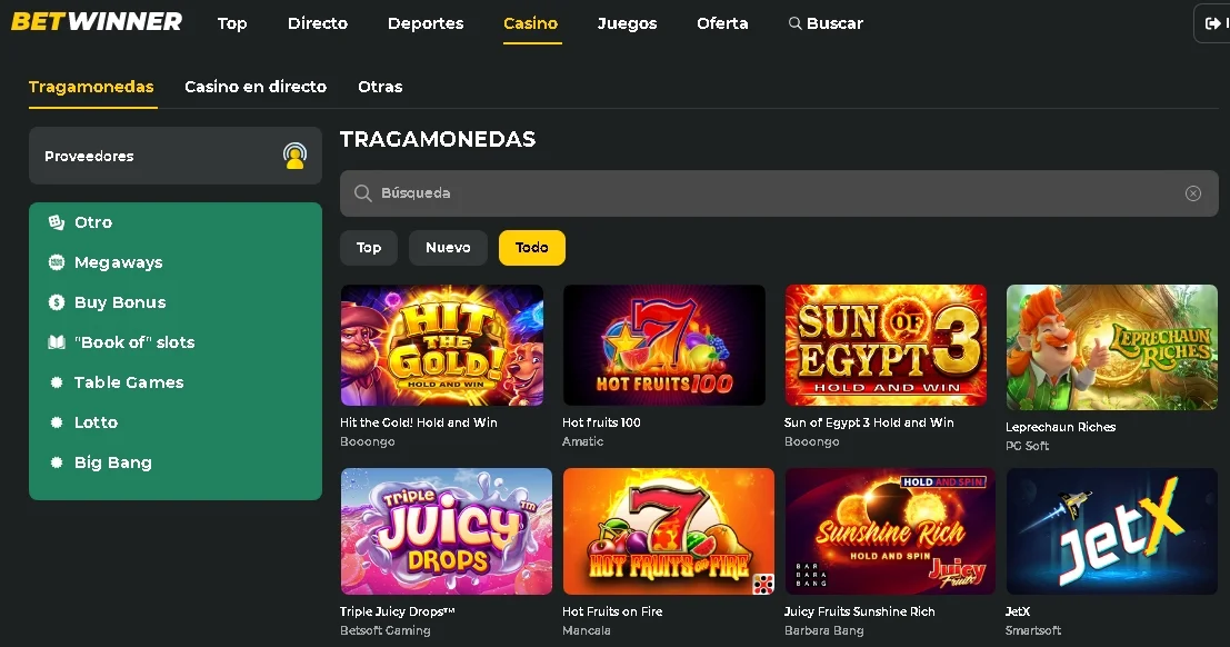 BetWinner casino Leyenda