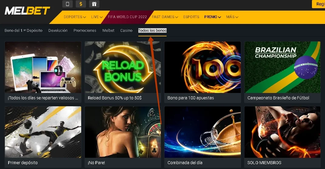 Melbet bonificaciones y promociones