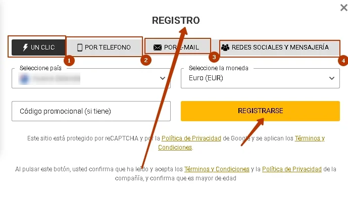 Melbet registro