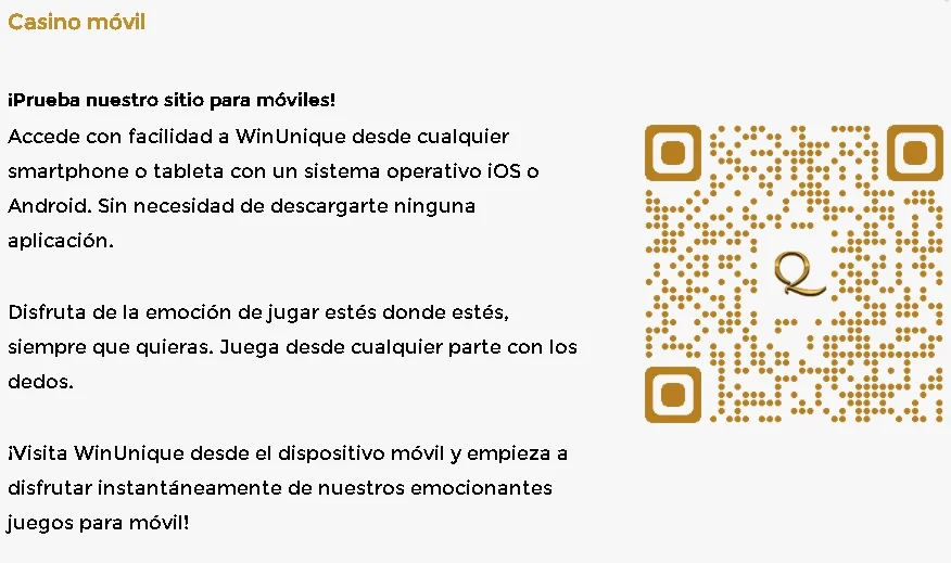Unique Casino móvil