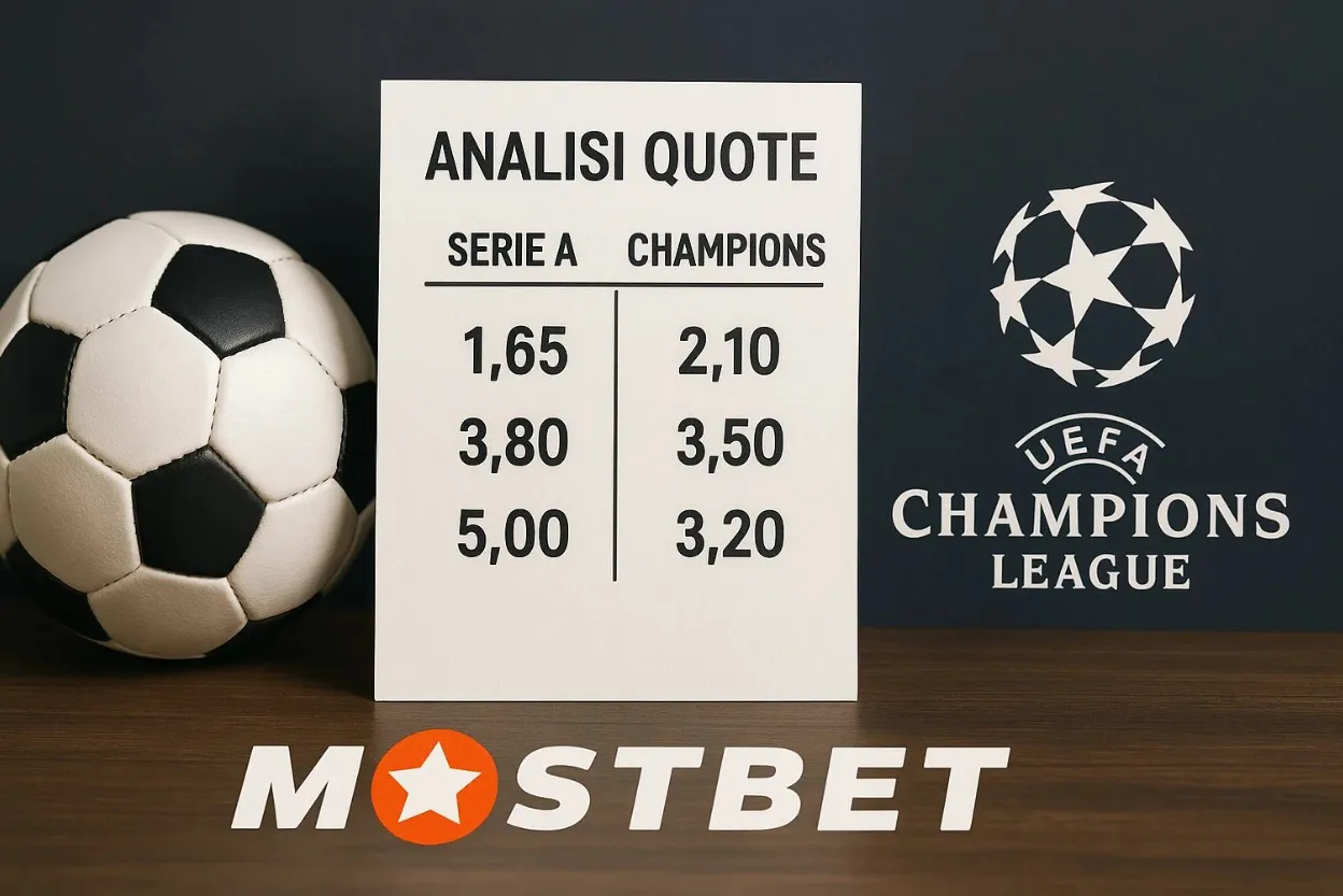 Análisis de cuotas en Serie A y Champions: qué ofrece de diferente Mostbet